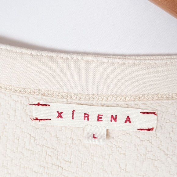 XIRENA Jenn Fleece Jumpsuit Cream One Piece Sweatsuit Tan Large - Picture 10 of 12